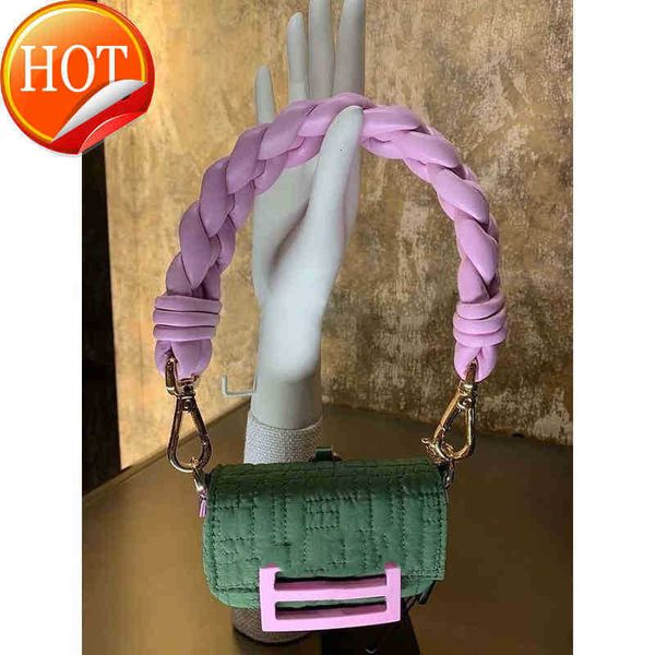 

designer bags net little book anna's same color contrast woven handle one shoulder portable armpit mobile phone 2023 newtote evening cl