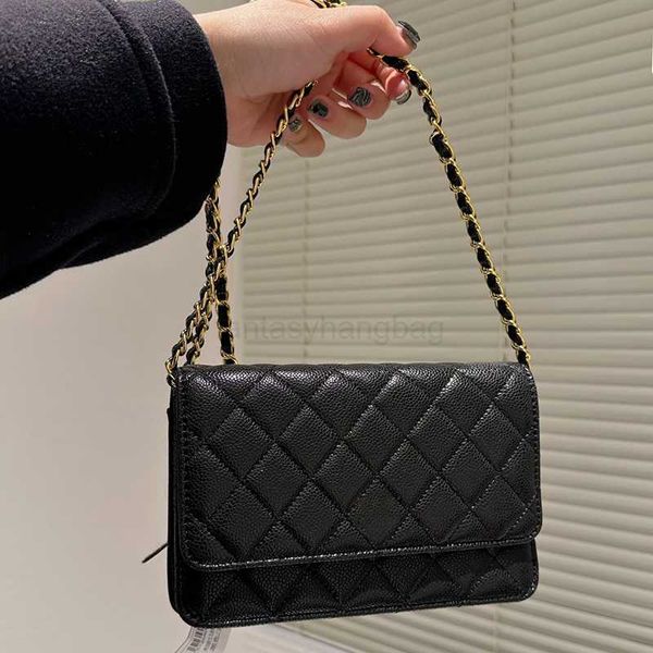 

cc bag 9a designer bags woc card holder chain bag ladies 19 wallet fashion quilted shoulder bag 20cm gold caviar genuine leather quilted coi