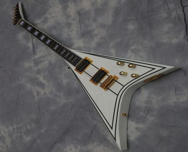 

quality guitar randy rhoads vsolid body white colors01238340131