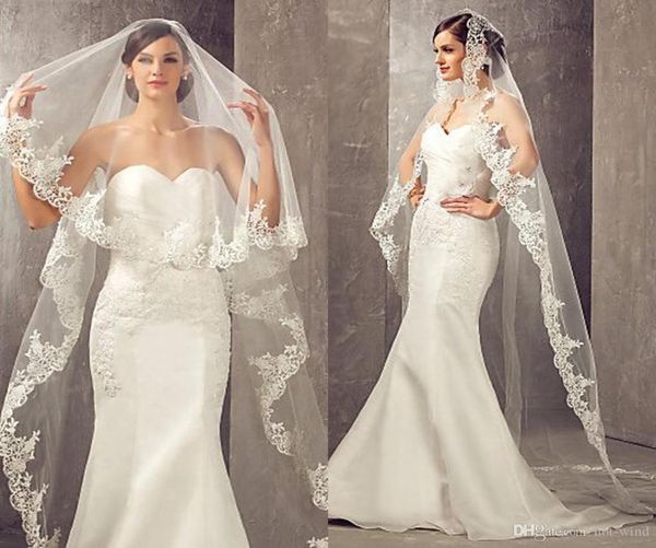 

2020 selling 3 meters long chapel length white ivory bridal veils with comb veu de noiva longo wedding veil cpa8599974267, Black