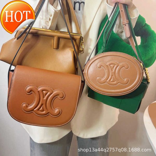 

women's designer bags arc de triomphe women's 2021 autumn and winter new saddle high sense single shoulder diagonal leisure small