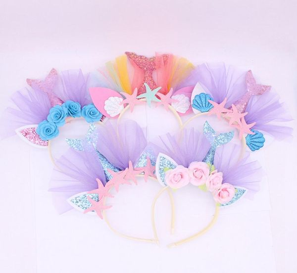 

kids unicorn designer headband mermaid baby headbands girls hair sticks beach birthday party head bands hair accessories rra20324557468