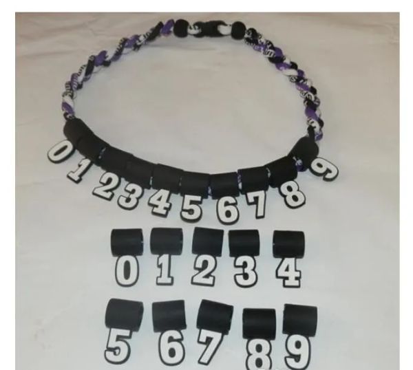 

wholesale 2020 numbers new fashion number pendants with silicone charms men pendant for baseball necklace, Bronze;silver