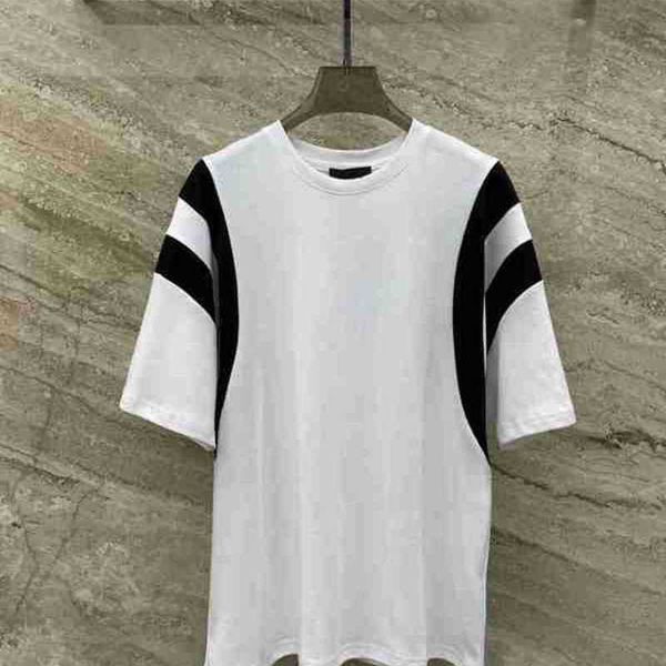 

women's t-shirt designer 23 spring/summer new sports collection classic black and white contrast short sleeve c74g