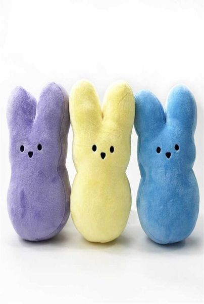 

15cm 6 inch peeps stuffed easter bunny velvet plush cute rabbits kids toddler baby animal doll toy cuddle toys boys girls birthday3484259, Blue
