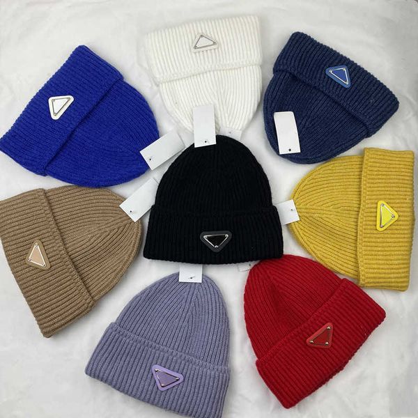 

hat designer beanie knitted cap mens autumn winter caps luxury skull casual fitted 15 colors, Blue;gray