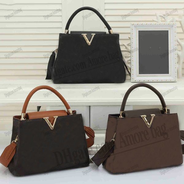 

designer women capucines bb bag leather handle shoulder tote purse crossbody mini mm black red yellow green wallet bags