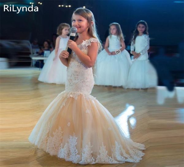 

princess ball gown white lace flower girls dresses for weddings tulle belt bow knot custom first communion dress gown7441517, White;red