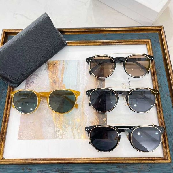 

new net red same triumphal arch personalized japanese and korean ins clip dual use glasses frame sunglasses cl4s210, White;black