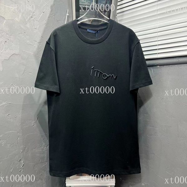 

22ss designer letter printed t shirts tee sweatshirt fashion high street short sleeves summer casual t-shirt breathable men women crew neck, Black;brown