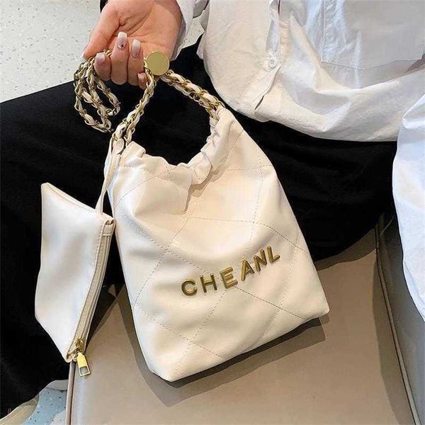 

new bag new bags soft leather large capacity chain lingge bucket shoulder bag bags bag 50% clearance sale