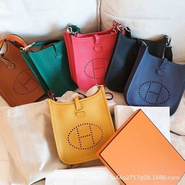 

evelyn genuine leather women's bag new evelyn bucket bag mini mini togo cow leather bag one shoulder crossbody bag