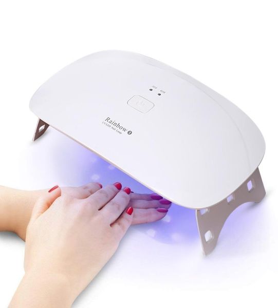 

rainbow1 24w uv led lamp nail dryer for all types gel polish usb cable uv lamp manicure led lamp for fingers toenails 1449096