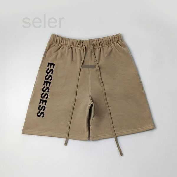 

men shorts designer essentail clothing apparel essen mens womens cotton sports short fashion street style tide knee length essent pants cort, White;black