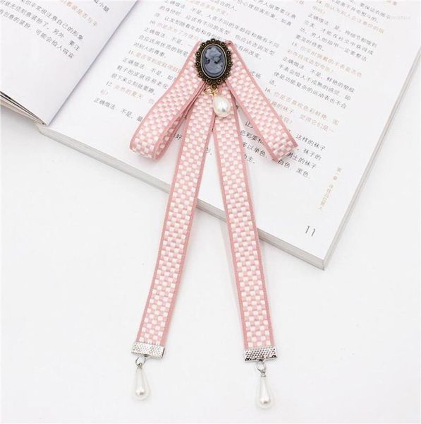 

neck ties women collar sweater shirt bow tie british girl wedding alloy drop bead necktie cravat pins clip ribbon bowtie accessori5025921, Blue;purple