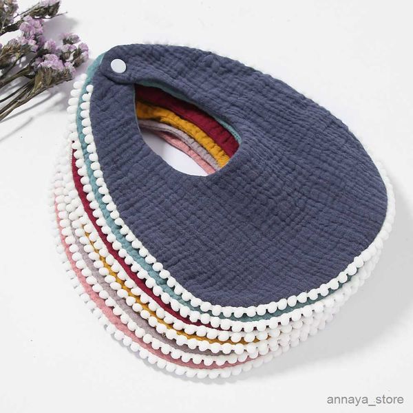 

bibs burp cloths baby bibs tassel saliva towel solid color newborn muslin cotton bibs boys girls bandana burp cloths feeding stuff r230628