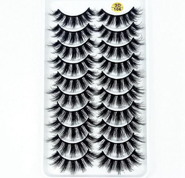 

2019 new 10 pairs 100 real mink eyelashes 3d natural false eyelashes mink lashes soft eyelash extension makeup kit cilios 1066335498