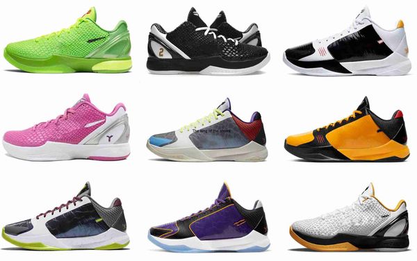 

2023 authentic 6 protro basketball shoes mamba men grinch del sol bruce lee pj tucker chaos lakers all star mens trainers sports sneakers wi, Black