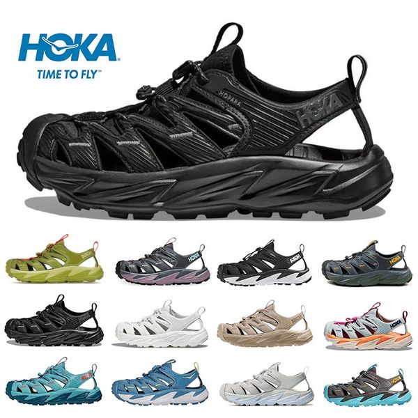 

hoka one one hopara sandals designer men womens beach hokas slippers summer slides for men and women, Black