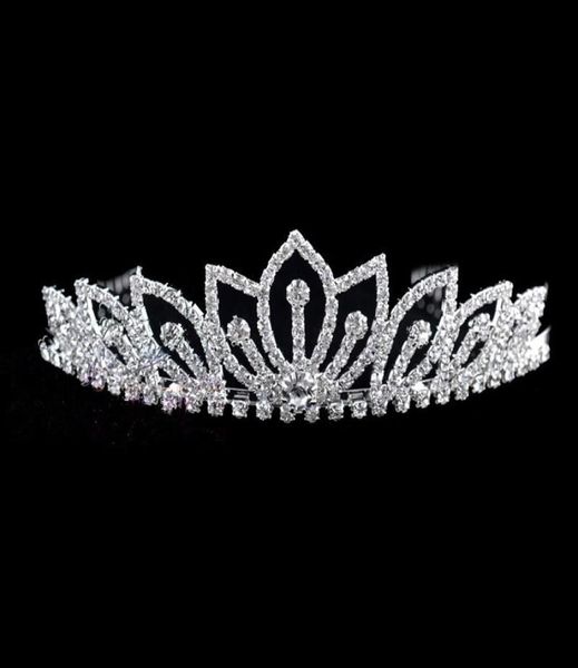 

gorgeous magic rhinestone bridal crown tiaras shiny crystal hair jewelry wedding bridal costume jewelry accessories party supplies5791949, White