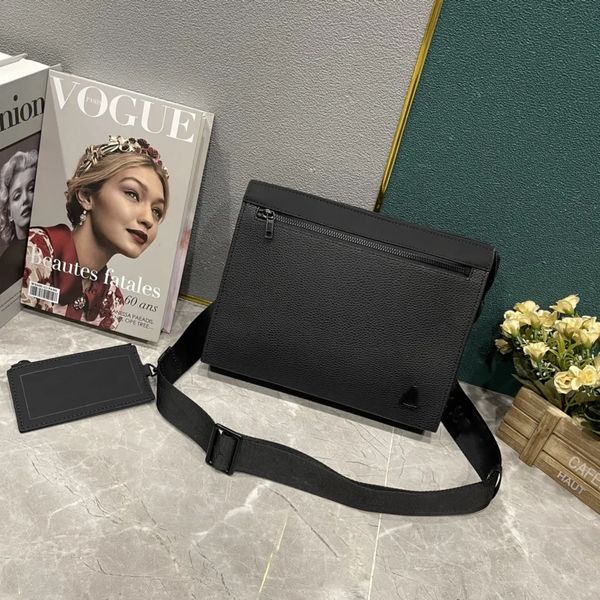 

mens sling bag black aerogram leather front metal letters with nylong strap designers business cross body messenger voyage m59329