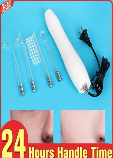 

violet high frequency 4 electrodes skin facial beauty care spot remover machine violet face lifting portable device for h3033596