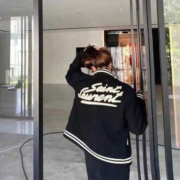 

autumn winter jackets for men saint baseball jacket women laurent coat men's clothing, Black