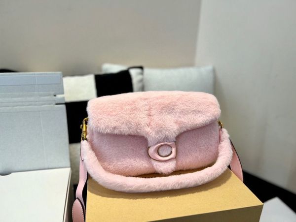

tabby wool crossbody shoulder bags solid color handbag purse leather removable strap handle interior zip pocket women flap messenger bags