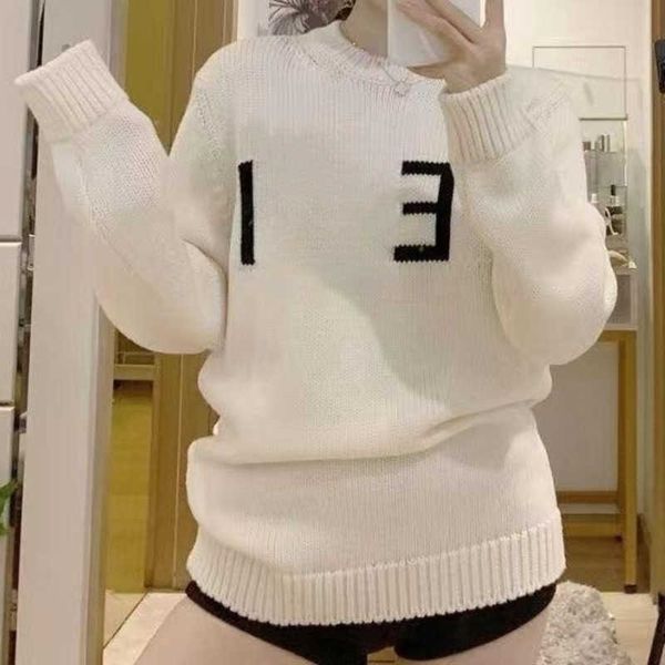 

winter wool sweater fashion letter pullover knit shirt fd designer sweaters men women casual long sleeve sweatshirt, White;black