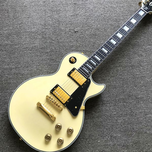 

custom shop, caston cream electric guitar, ebony fingerboard, gold hardware, ing