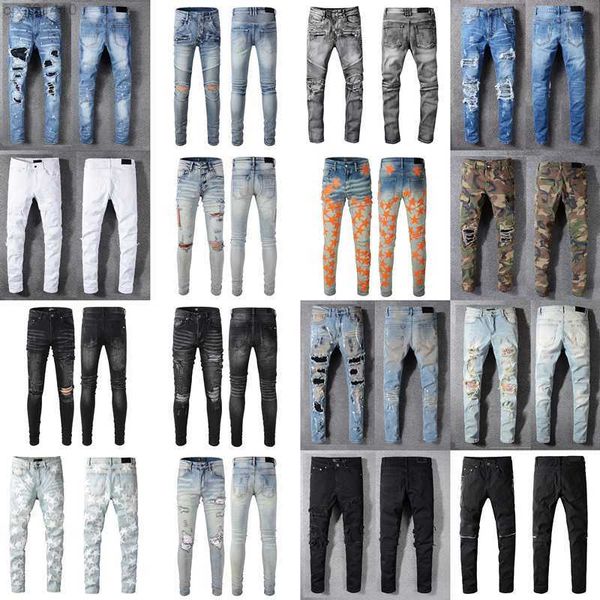 

grey jeans man designer fit rip skull biker distress cult rapper street hip hop curvy long leg with softener american 164a, Blue