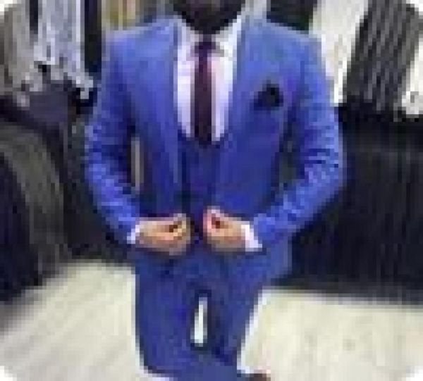 

blue men suits for wedding groom tuxedo 3piece formal business man suits slim fit groomsmen blazers gentle costume hommecoatpant4115099, Black;gray
