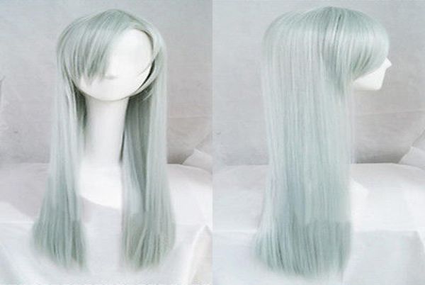 

the seven deadly sins elizabeth liones 80cm long gray cyan cosplay hair wig s0242982882, Black;brown