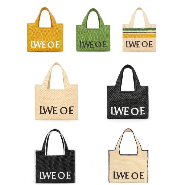 

womens 2size raffias embroidery font tote bag mens luxury shoulder large shop bag designers weekend clutch beach handbags fashion straw weav