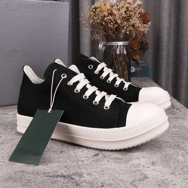 

designer rick boots boot ankle men owens shoe shoes fashion sneakers street dancing rock canvas lace up high women booties eib4, Black