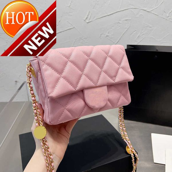 

women's brand designers shoulder bags 2023 fashion mini clamshell texture gold chain strap small square portable crossbody factory dire
