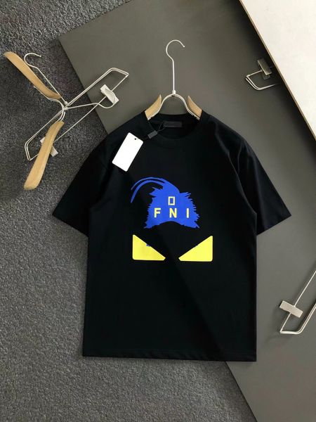 

2023 summer new short sleeve fashion trend printed cotton t-shirt for men and women loose and versatile, White;black