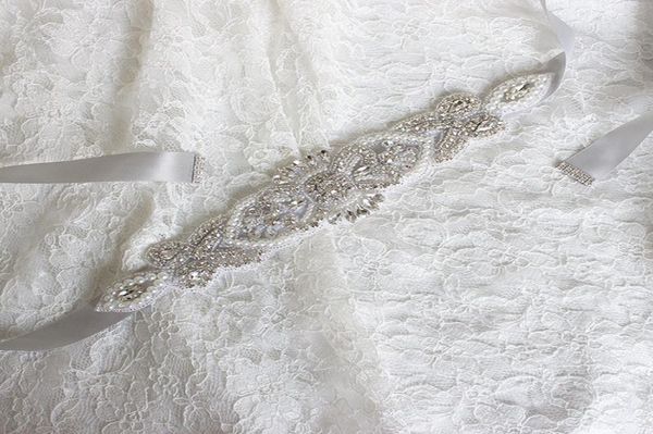 

bright bridal belt wedding rhinestone faux pearl princess sashes bridesmaid dress sash wedding accessories multi color ribbon bw541725835, White