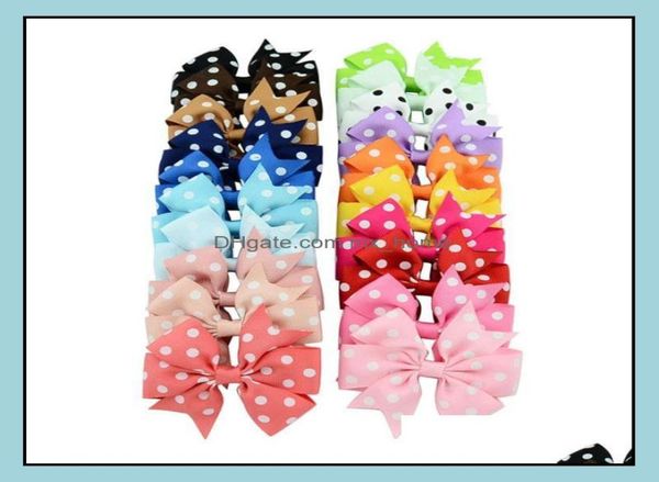 

ribbon bow dot girl hairpins colorf children hair clip boutique kids girls bows tie kid hairs accessories  colors fashionable cu4995837, Slivery;white