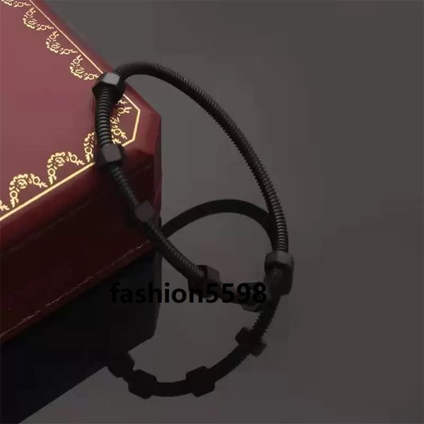 

classic designer bracelet chain six angle screws bangle lucky black bracelet 18k gold bracelets valentine s day mother s day engagement does