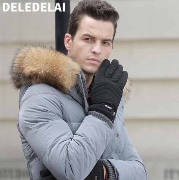 

fingerless gloves deledelai 2021 fashion winter autumn warm full finger touch screen wind proof driving men male mittens item 6799476433, Blue;gray