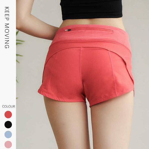 

yoga summer sport lulu women outfits high waist wear exercise fitness wear short pants girls running elastic zipper pocket lemon exercise at