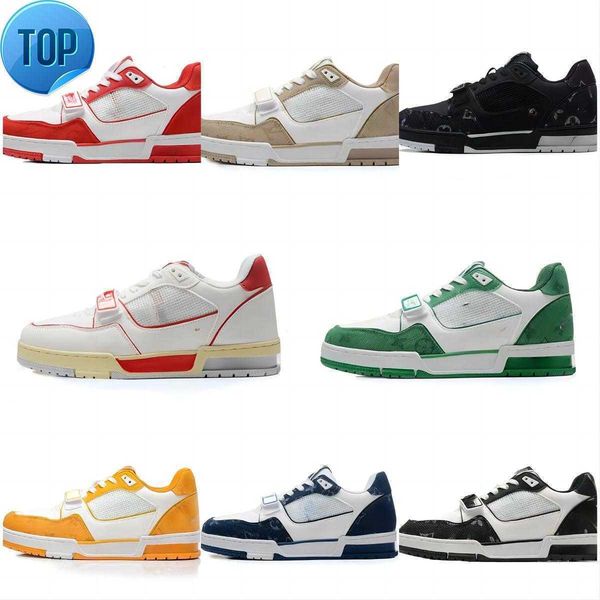

2023 designer sneaker virgil trainer casual shoes calfskin leather abloh white green red blue letter overlays platform fashion luxury low sn, Black