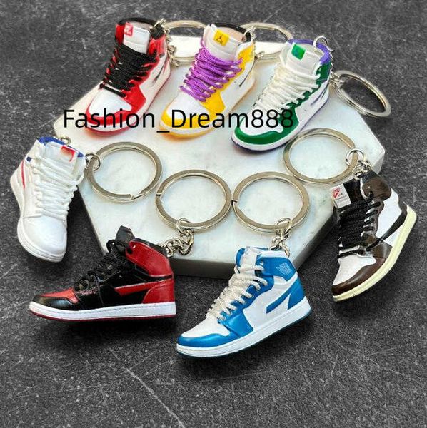 

designer 83 styles 3d basketball shoes keychain stereoscopic sneakers keychains for women bag pendant mini sport shoe keyring, Silver