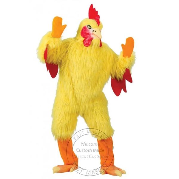 

size funny chicken mascot costume carnival performance apparel cartoon theme fancy dress, Red;yellow