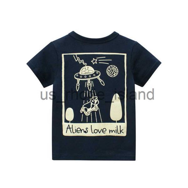 

t-shirts 2-8t summer cotton boys t shirt toddler kid clohtes short sleeve infant cute tshirt loose childrens tee shirt outfits x0628, Blue