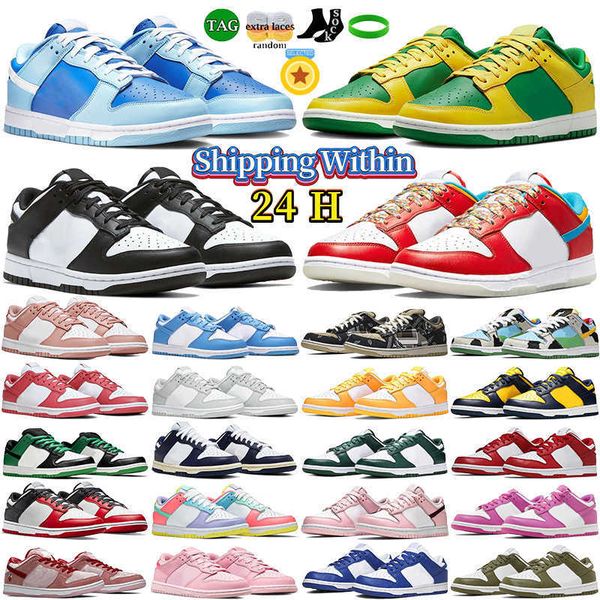 

with box men women dunks low casual shoes retro sb womens sneakers fruity pebbles argon reverse brazil white black panda grey fog unc chunky
