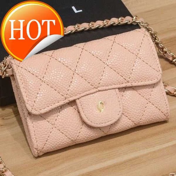 

luxury brand designer change purse card pack handbag 2023 new cowhide can carry small with rhombus zero caviar women's and portable wal, Red;black