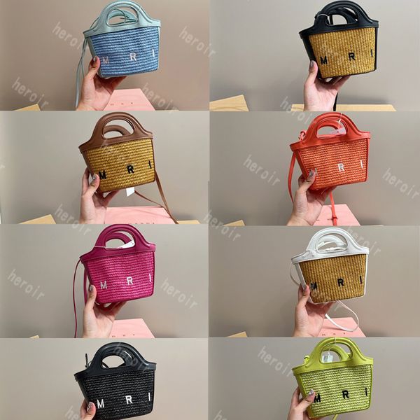 

weave marn 7a straw raffias marn bag tropicalia micro womens handbag luxury designer soft trunk pouch mini pochette shoulder tote clutch pur