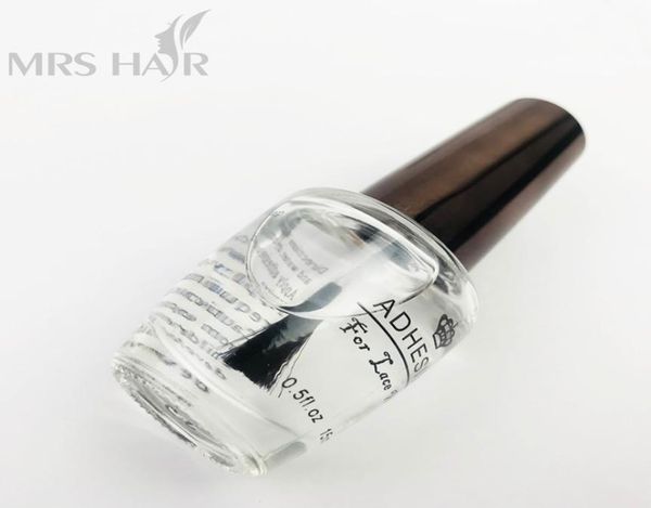 

100pcs 15ml ultra hold glue men toupee clear lace wig glue tape hair system adhesives brush for lace wigtoupee softbond5001821, Black;brown